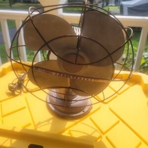 Vintage Westinghouse 12 Inch Art deco Desk Fan 1 Speed Oscillator